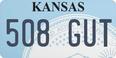 KS license plate 508GUT