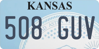 KS license plate 508GUV