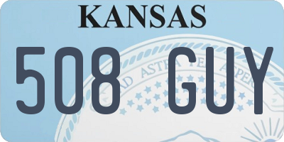 KS license plate 508GUY