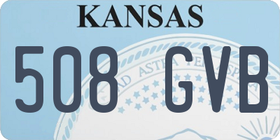KS license plate 508GVB