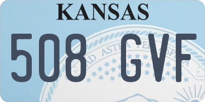 KS license plate 508GVF