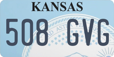 KS license plate 508GVG