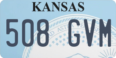 KS license plate 508GVM