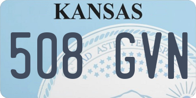 KS license plate 508GVN