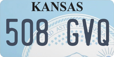 KS license plate 508GVQ