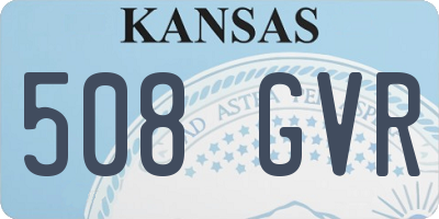 KS license plate 508GVR
