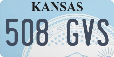 KS license plate 508GVS