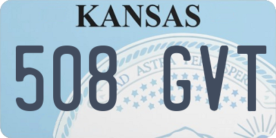 KS license plate 508GVT