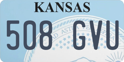 KS license plate 508GVU