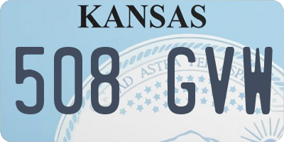 KS license plate 508GVW