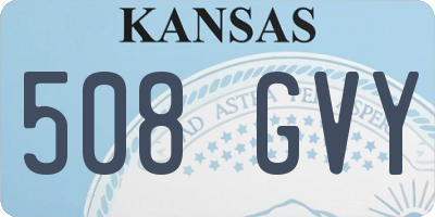 KS license plate 508GVY