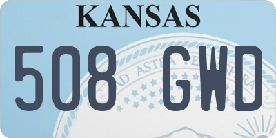 KS license plate 508GWD