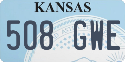 KS license plate 508GWE