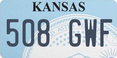 KS license plate 508GWF