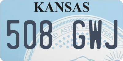 KS license plate 508GWJ