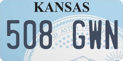 KS license plate 508GWN