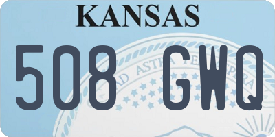 KS license plate 508GWQ