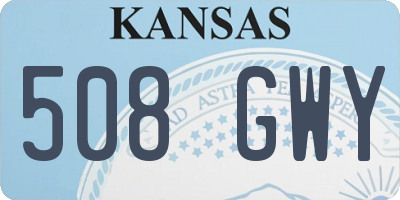 KS license plate 508GWY