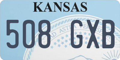 KS license plate 508GXB