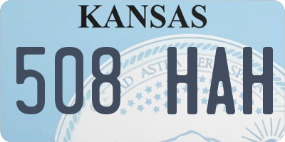 KS license plate 508HAH
