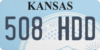 KS license plate 508HDD