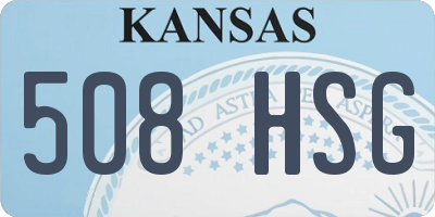 KS license plate 508HSG