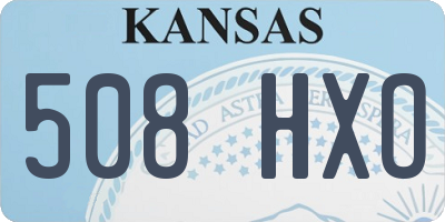 KS license plate 508HXO