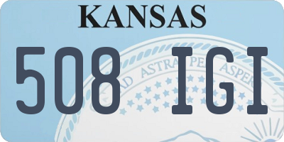 KS license plate 508IGI