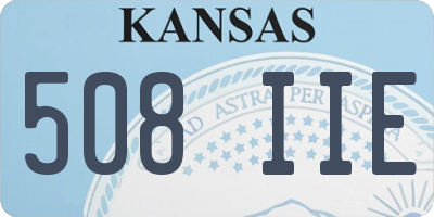 KS license plate 508IIE