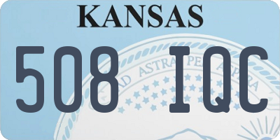 KS license plate 508IQC