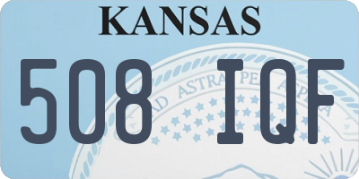 KS license plate 508IQF