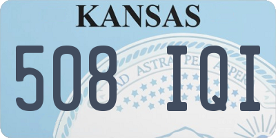KS license plate 508IQI