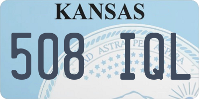 KS license plate 508IQL