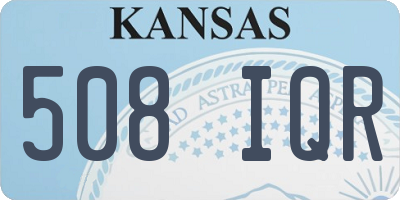 KS license plate 508IQR