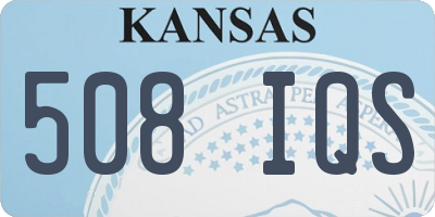 KS license plate 508IQS