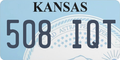 KS license plate 508IQT