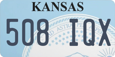 KS license plate 508IQX