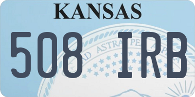 KS license plate 508IRB