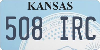 KS license plate 508IRC