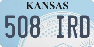 KS license plate 508IRD