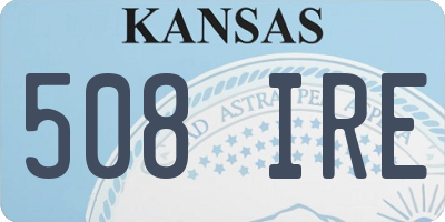 KS license plate 508IRE