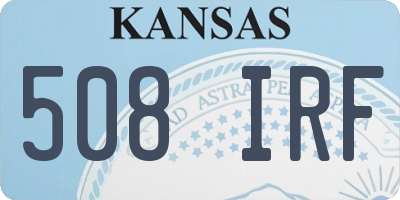 KS license plate 508IRF