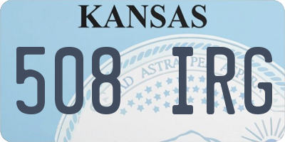 KS license plate 508IRG