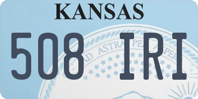 KS license plate 508IRI