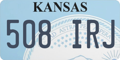 KS license plate 508IRJ