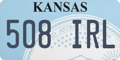 KS license plate 508IRL