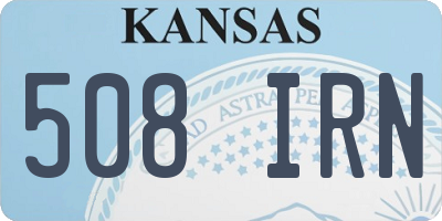 KS license plate 508IRN