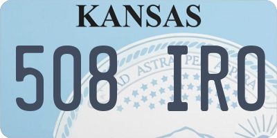 KS license plate 508IRO