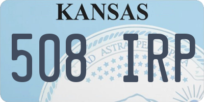 KS license plate 508IRP
