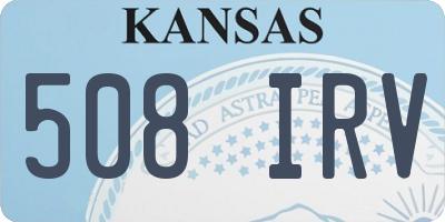 KS license plate 508IRV